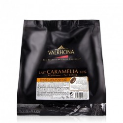 Fèves chocolat lait Caramelia 36% 1kg - Valrhona